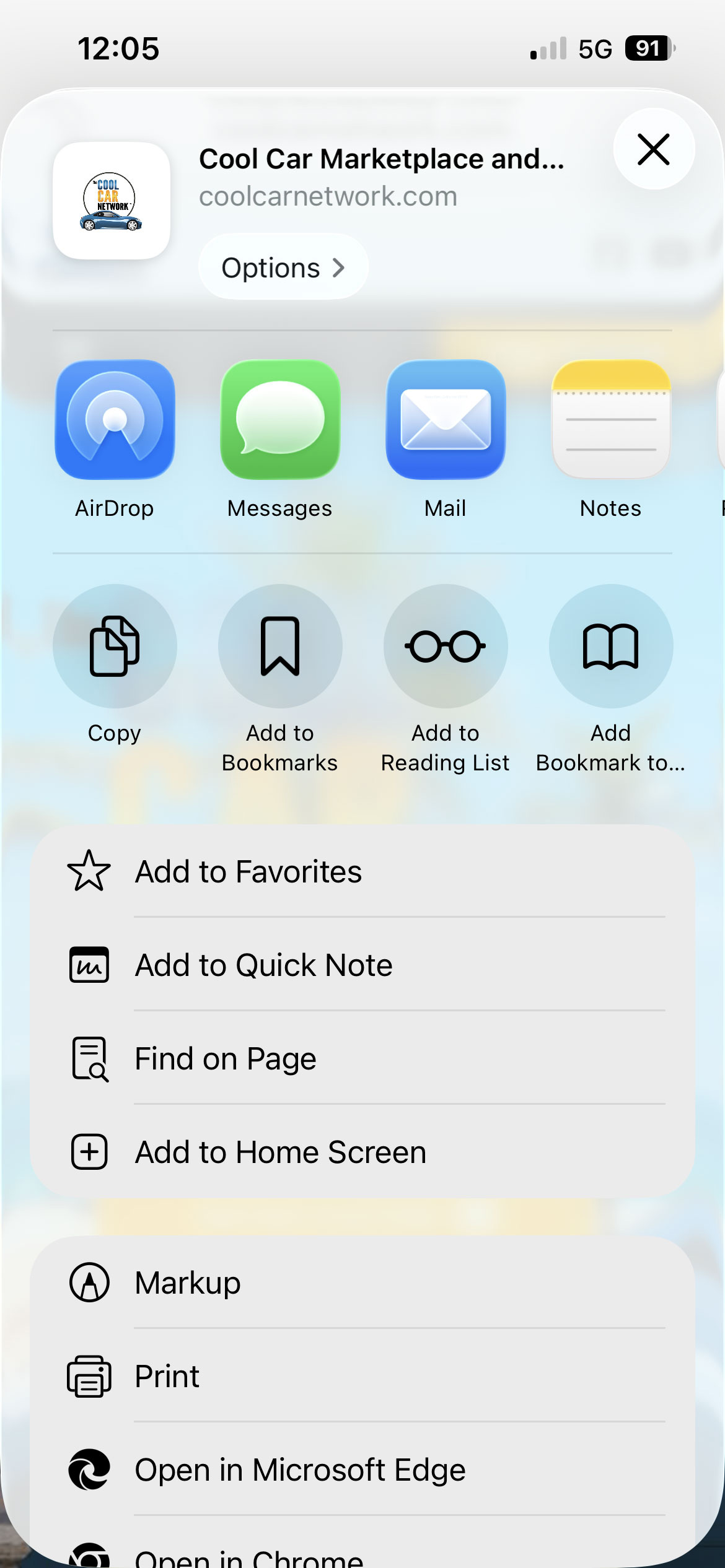 Add to iOS home screen